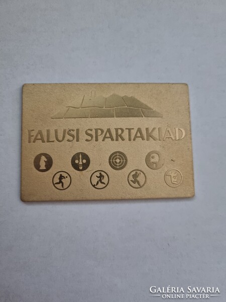 FALUSI SPARTAKIÁD aluminium plakett