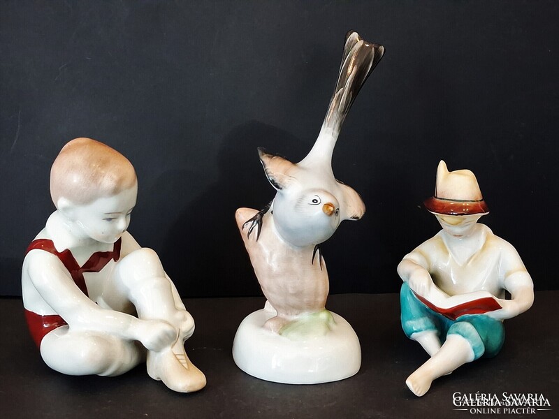Hollóházi és Aquincum porcelán figurák (3 db.) akár 960.- Ftért!!!
