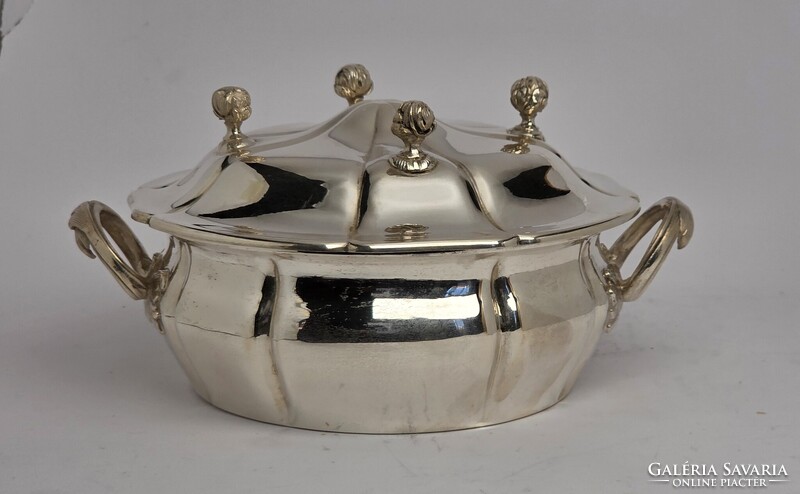 RARE, ANTIQUE, BICSI SILVER-PLATED COVERED DISH (BONBONIER?) FROM THE 1920s
