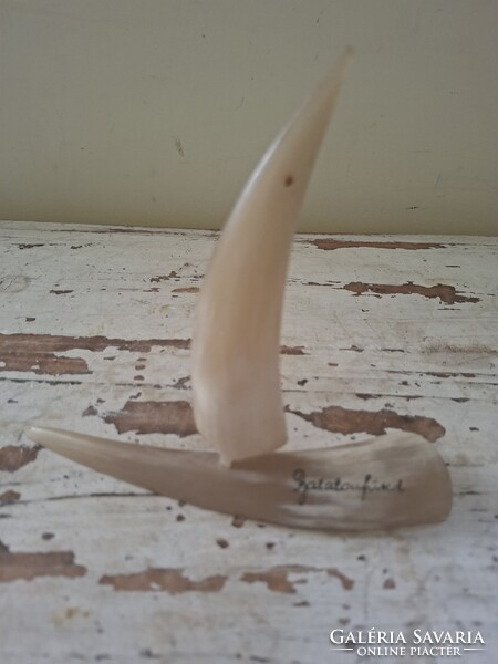 Memorabilia Lake Balaton souvenir horn vase sailing souvenir