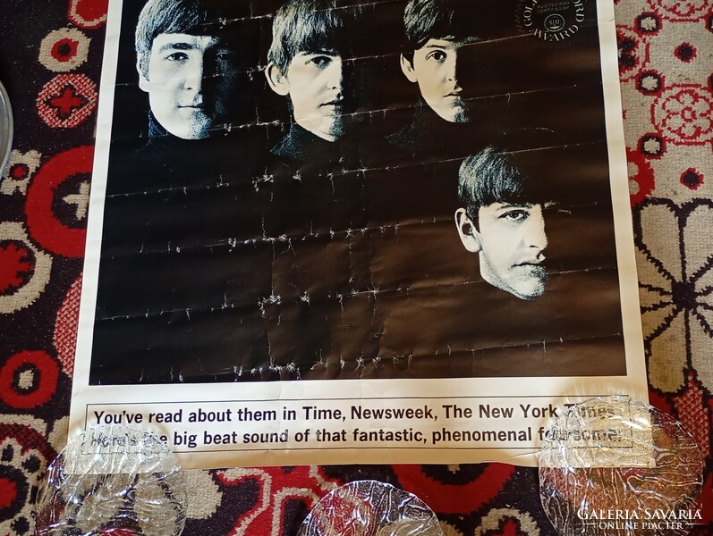 1964 'Meet The Beatles!' Official American Album Promotional Poster by Capitol Records