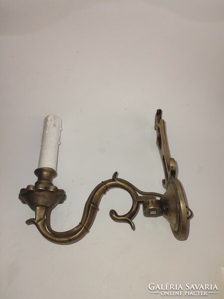 Antique Flemish Bronze Wall Sconces Pair