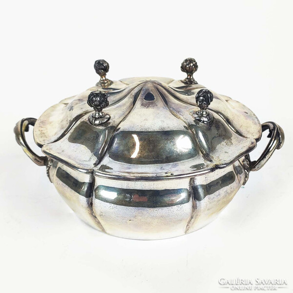 RARE, ANTIQUE, BICSI SILVER-PLATED COVERED DISH (BONBONIER?) FROM THE 1920s