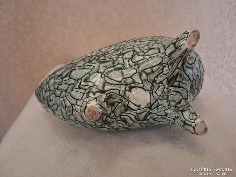 Gorka - kosfejes asztalközép kínáló, hibátlan, jelzett, 21 x 19 cm
