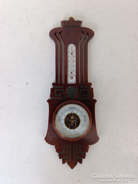 Antik barométer szecesszió jugendstil fali hőmérős barométer nem működő barometer 344 7415