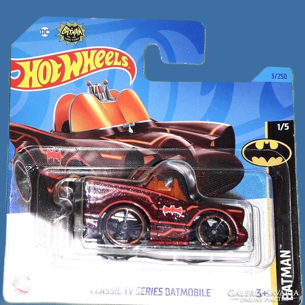 2023. MATTEL - HOT WHEELS - BATMAN CLASSIC SERIES TV BATMOBILE - 1 :64 fém kisautó a képek szerint