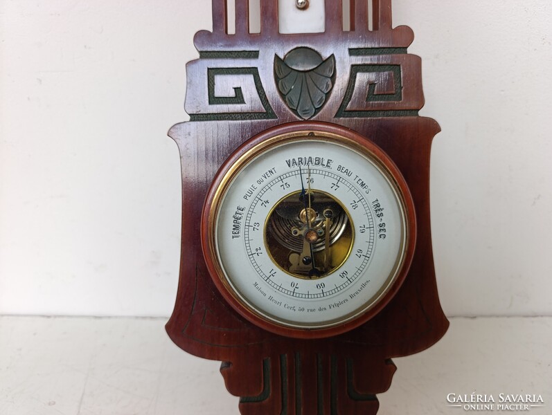 Antik barométer szecesszió jugendstil fali hőmérős barométer nem működő barometer 344 7415