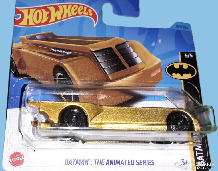 2023. MATTEL - HOT WHEELS - BATMAN - BATMOBILE ANIMATED SERIES - 1 :64 fém kisautó a képek szerint 2