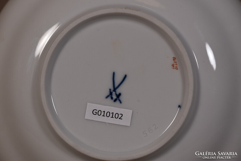 Meissen porcelán desszerttányér csészealj Streublumen virágdekor Németország