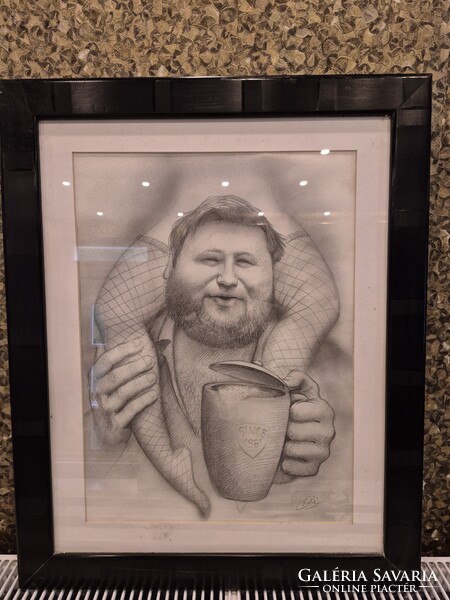 Boros attila festőművész rajz grafika Értékes