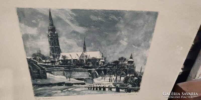 Csurgói Máté Budapesti rézkarc 156