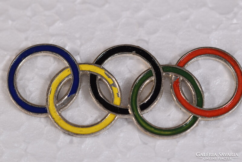 Militária berlini olimpiai játékok jelvény olimpiai karikák zománc Németország 1936