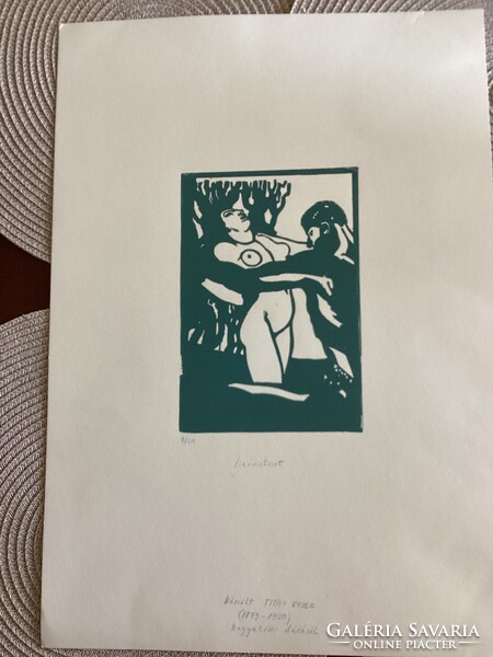 Gyula Tichy (1879 - 1920) - linocut