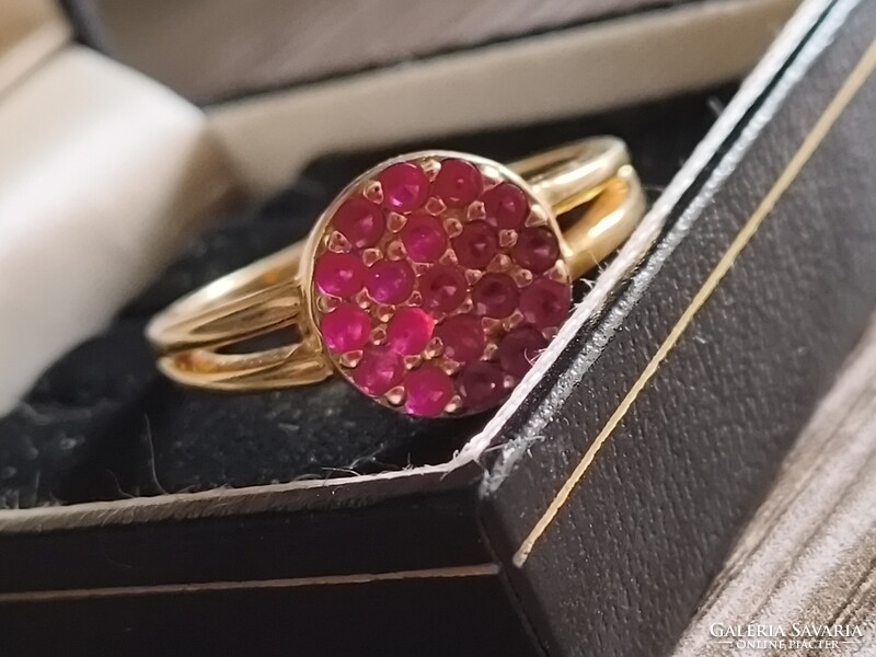 Gold-Plated Silver Ring / Ruby