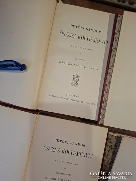 PETŐFI SÁNDOR ŐSSZES KÖLTEMÉNYEI ATHENAEUM 1-4 KÖTET