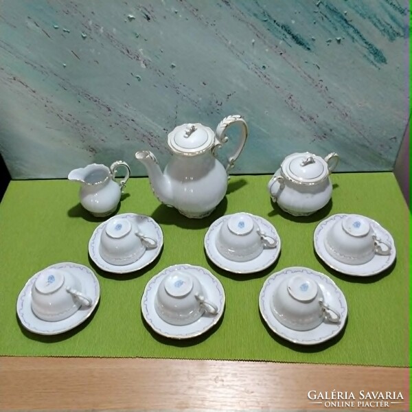 Gyűjtőknek! Zsolnay porcelánok, arany szegélyes kávés készlet