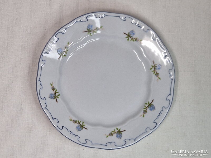 Zsolnay barack virág mintás porcelán kis tányér hibátlan állapotban 19 cm átmérőjű