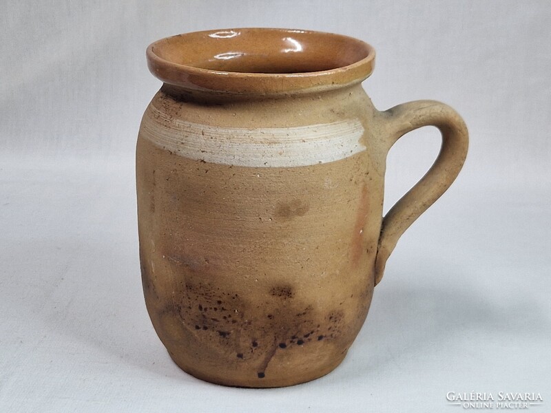 Régi népi kerámia csupor vagy szilke szép állapotban 15 cm. magas