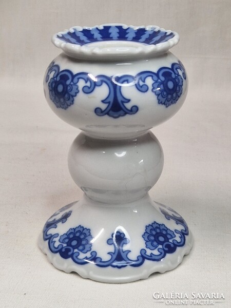 Wallendorf Echt Kobalt porcelán gyertyatartó hibátlan állapotban 11 cm magas