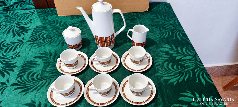 55-éves Eredeti COLDITZ 15 részes hibátlan Gyönyörű porcelán kávéskészlet