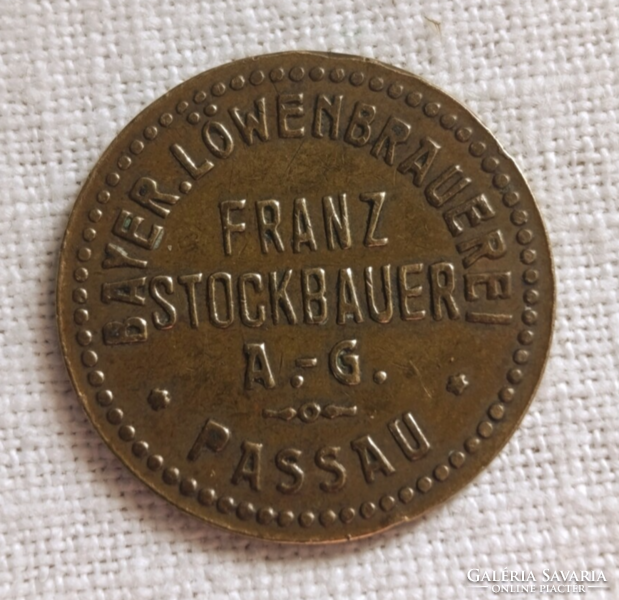 Német Sörzseton (Biermarke) – Franz Stockbauer, Passau (1/2 Ltr.)
