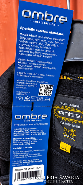 Új eredeti OMBRE Casual Wear Limited Edition férfi pulóver, L – ÚJ, címkés