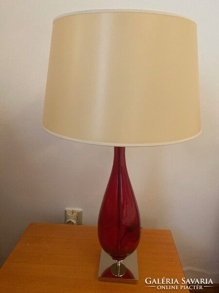 Original English Chelsom Luxury Table Lamp (70 cm, Flawless Red Glass)