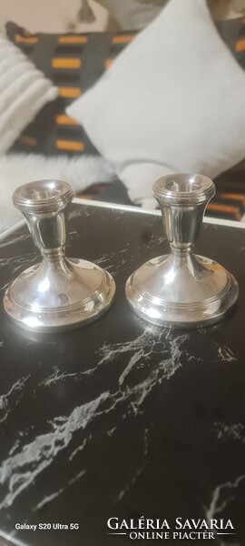 Pair of exquisite 925 silver candle holders