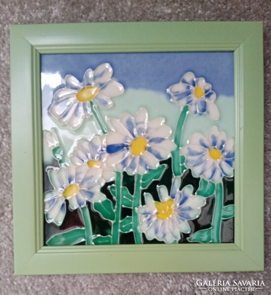 Ceramic Wall Art with Bright Colors