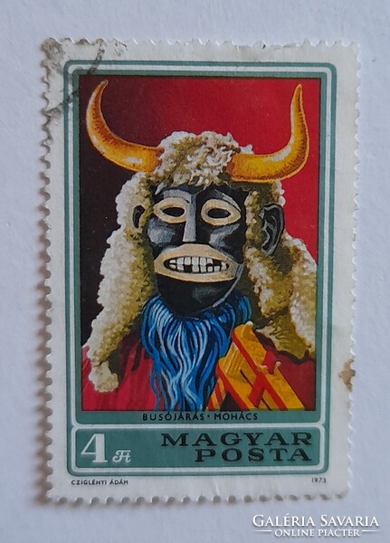 1973 Busójárás 4 Ft  pecsételt