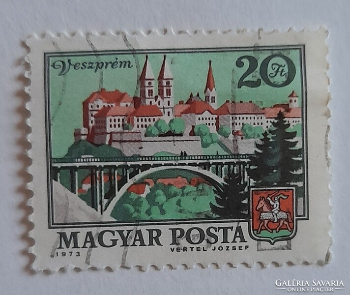 1973 Tájak-városok (II) 20 Ft pecsételt