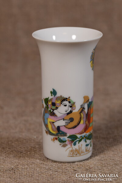 Rosenthal Aladin porcelain vase hand-painted Germany
