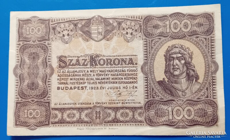 100 Korona 1923 évi