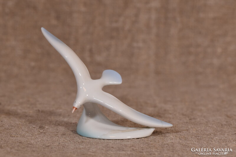 Hollóházi Porcelain Seagull Figurine Hungary 1960s