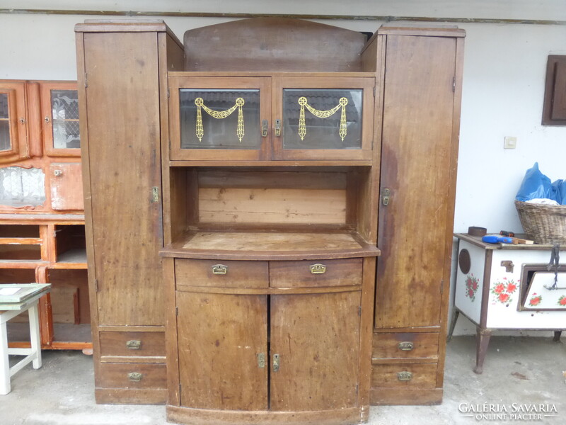 Antique cabinet with beautiful glass doors!