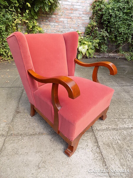 Art deco armchair, 1930s-40s.