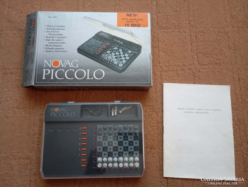 Novag Piccolo Electronic Chess. Complete, well-functioning, with box and all accessories. Cannot include batteries.