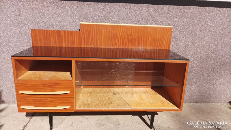 Mid century sidebaord, fiókos alacsony komód Mojmir Pozar