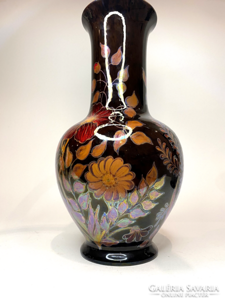 Zsolnay multi-fired eozin vase 28cm, Flawless!