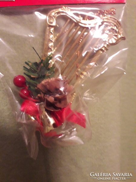 Christmas Tree Decorations for Collectors: Old 70s Hanging Lute Instruments Flawless