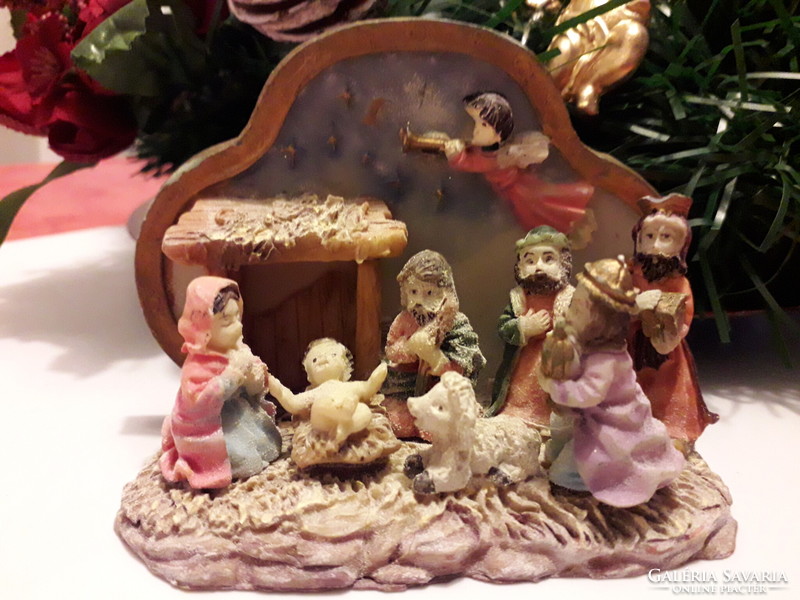 Christmas Ceramic with BETLEHEM Figures 12x8 cm Flawless