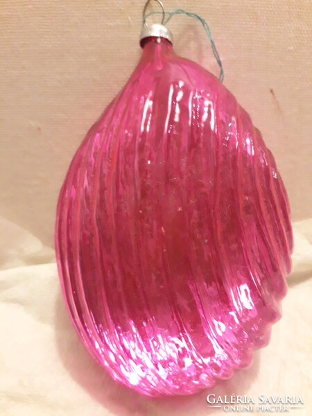 Collector's Christmas Tree Ornament 60s Drop-Shaped Pink Oval Bauble 9 cm Flawless