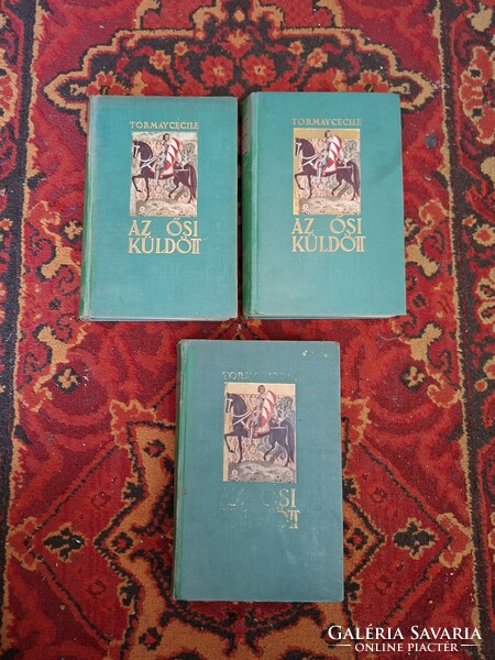 First edition! TORMAY CECILE TRILOGY THE ANCIENT SENT I-III. 1934-37 JASCHIK ÁLMOS cover art!