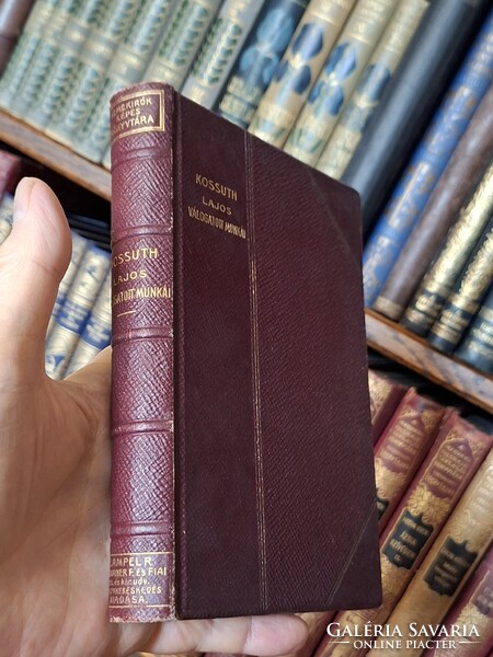 1904.REMEKIRÓK KÉPES K.-ex libris!: KOSSUTH  LAJOS VÁLOGATOTT MUNKÁI- bordás bibliofil kötésváltozat