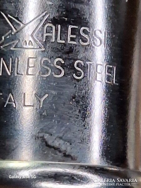 Ritka Mid-Century Alfa Alessi /Italy/ Jégrepesztett üveg barware szett 1950-60-as évekből