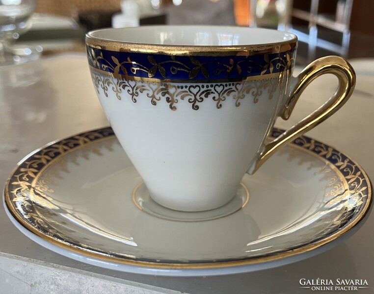 German porcelain coffee cup with saucer
