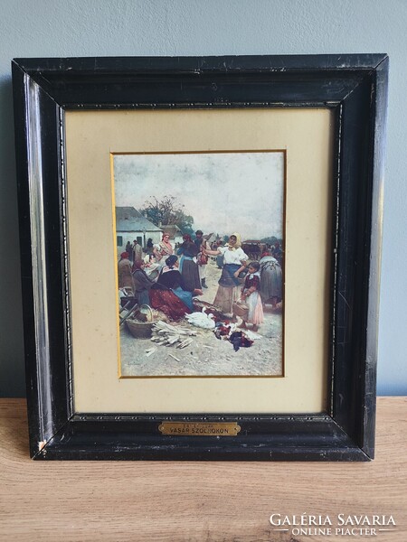 Civil Print in Copper Plate Frame, 1920s-1930s