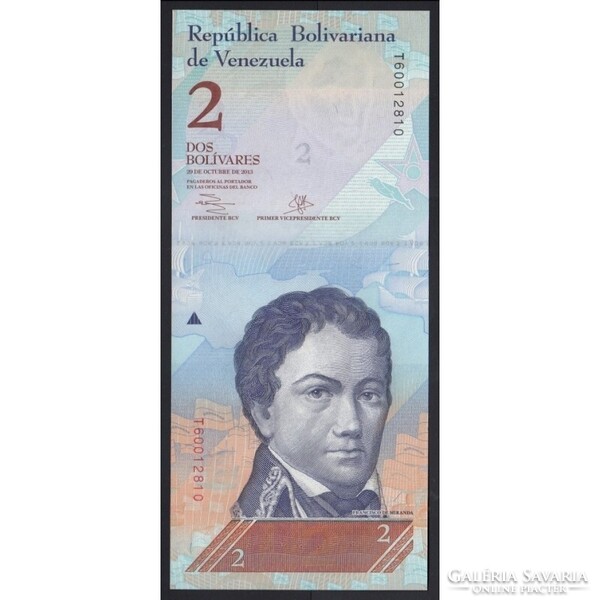 Venezuela,2 bolivares 2013.10.29 UNC