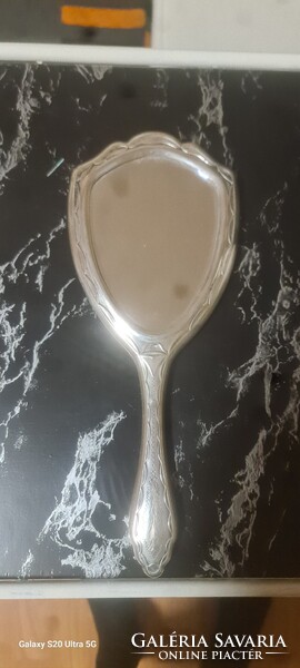 Silver hand mirror