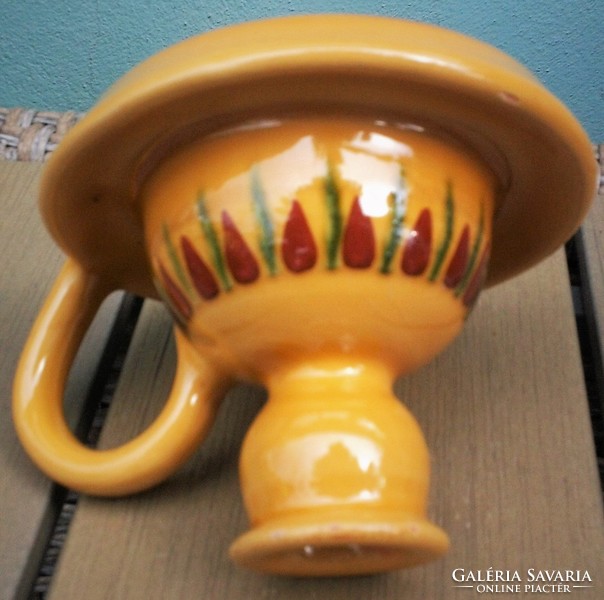 Vintage Pottery BARN, magasfényű sétáló gyertyatartó, ritka